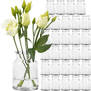 30x Mini Glas Vasen 9cm Väschen Set klein Blumenvase Tischvase Hochzeit Deko - Bild 1 von 6