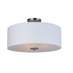 Maxim Lighting 11" x 18" Bongo 3 Light Flush Mount, Satin Nickel - 10014WLSN - Picture 1 of 1
