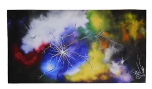 Abstract Lightening Galaxy Original Giclée 1st Edition Print Art by Rain Crow - Picture 1 of 6