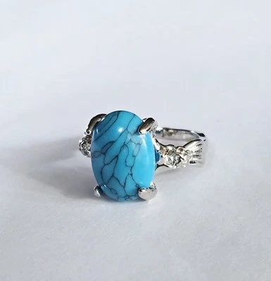 ANILLO CABECÓN TITANIO FOREVER WEAR PLATA OCÉANO AZUL NUEVO TALLA 5 PULIDO Foto 1 de 4