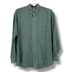 Vintage 1990s GANT Salty Dog Button Down Shirt, Green Cotton Stripe, M Casual - Imagen 1 de 5