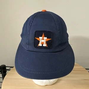 Vintage Houston Astros 70s Fitted Hat Cap Leather Band 6 Panel Baseball MLB - Picture 1 of 9