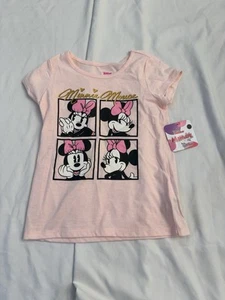 Disney Minnie Mouse Pink Short Sleeve Tee Shirt, Girls Size 6 Lightweight NWT - Picture 1 of 6