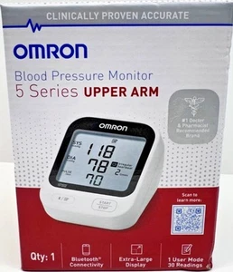 OMRON 5 SERIES BP7250 UPPER ARM BLOOD PRESSURE MONITOR - Picture 1 of 4