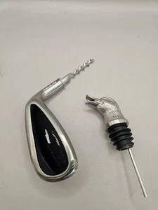 Menagerie Wine Pourer DUCK & Golf Cub vite sughero vino acciaio inox - Foto 1 di 4