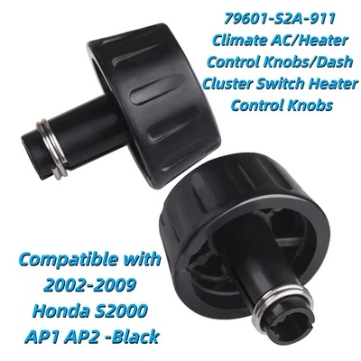 Juego de 2 perillas de control de clima para Honda S2000 2002-09 AP1 AP2 79601-S2A-911 nuevas Foto 1 de 4
