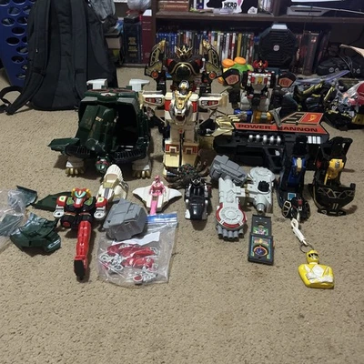 Bandai Mighty Morphin Power Rangers Megazord Extra Parts Bundle Lot - Image 1 of 4