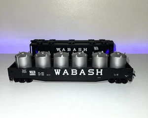 HO scale 2 Car Set in Wabash Livery— Con Cor Mill Gondola with load & AHM Hopper - Picture 1 of 10