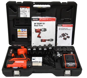 Neu Ridgid RP350 Standard Pistolengriff Presse Werkzeug Komplettset 1/2” bis 2” Backen - Bild 1 von 4