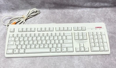 Compaq KB-9860 Wired PS/2 Vintage Keyboard Full-Size with Numeric Keypad White - Image 1 of 4