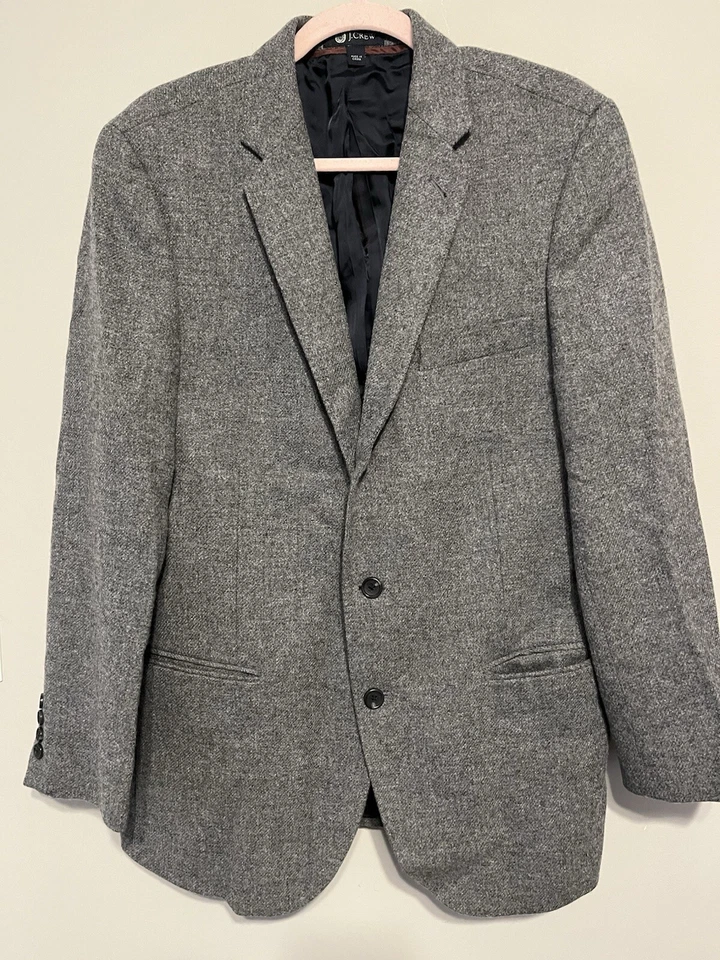 J Crew Ладлоу Blazer мужской 40 R серый йоркширский твид 100% шерсть - Изображение 1 из 4
