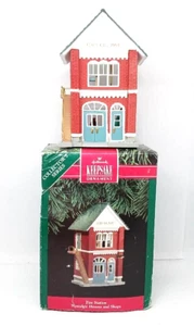 Vintage 1991 Hallmark Keepsake Nostalgic Houses Collection FIRE STATION Ornament - Picture 1 of 8