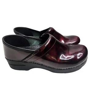 Dansko Professional Clog Shoes EU 41 US 10.5/11 Red Burgundy Leather Shoes - Picture 1 of 9