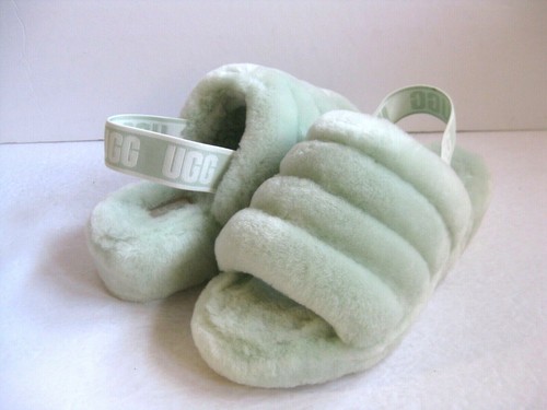 UGG FLUFF YEAH SLIDE SANDALO DONNA RETRÒ COME NUOVO US 10 UK 8 EU 41