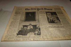Vintage New York Times Gerald Ford name George Bush Evoy to China Inflation 1974 - Picture 1 of 11