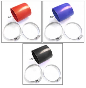 2.75"-2.75" Air Intake Intercooler Rubber Coupler + 2 Clamps (Red Blue Black) - Picture 1 of 4