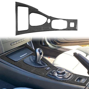 Cubierta del panel de cambio de marchas de consola central de fibra de carbono real para BMW E90 M3 2007-2013 - Imagen 1 de 34