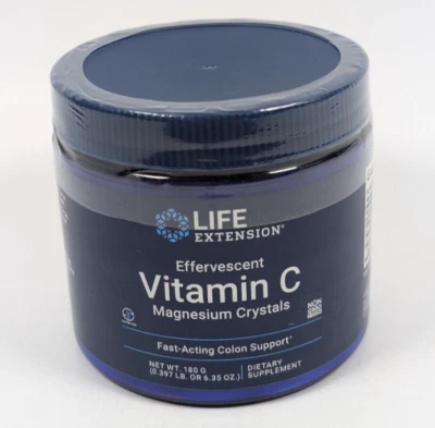 Life Extension Vitamina C Efervescente Cristales de Magnesio Soporte Colon BB 12/25 Foto 1 de 4