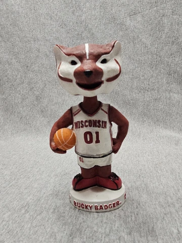 2002 McDonald's Wisconsin Badgers Mascot Bucky Basketball Bobblehead - No Box Cover
