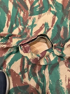 French Lizard Camo Poncho Shelter Tent Indochina Army France Military Zeltbahn - Picture 1 of 7
