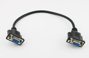 HD 15Pin VGA DB15 D-Sub Short Video Cable Cord Female to Female for Monitor 30cm - Picture 1 of 7