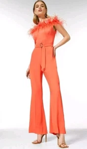 Karen millen feather jumpsuit RRP270£ - Picture 1 of 7
