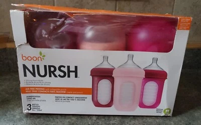 Boon NURSH Biberones de Silicona Reutilizables con Diseño de Bolsa de Silicona Plegable Foto 1 de 4
