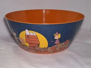 Peanuts Candy Bowl Snoopy Halloween Pumpkins 12 in Melamine Gibson Homewares - Picture 1 of 7