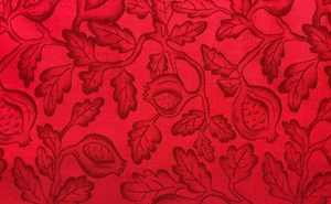 Red Floral Reproduction Print OOP Quilt Craft BTFQ - Picture 1 of 2