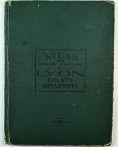 Lyon County, Minnesota 1914 Atlas Marshall Tracy Minneota Cottonwood Balaton MN - Picture 1 of 9