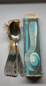 Vintage Soviet set of tablespoons Cosmos USSR stainless steel 6pcs - Picture 1 of 12