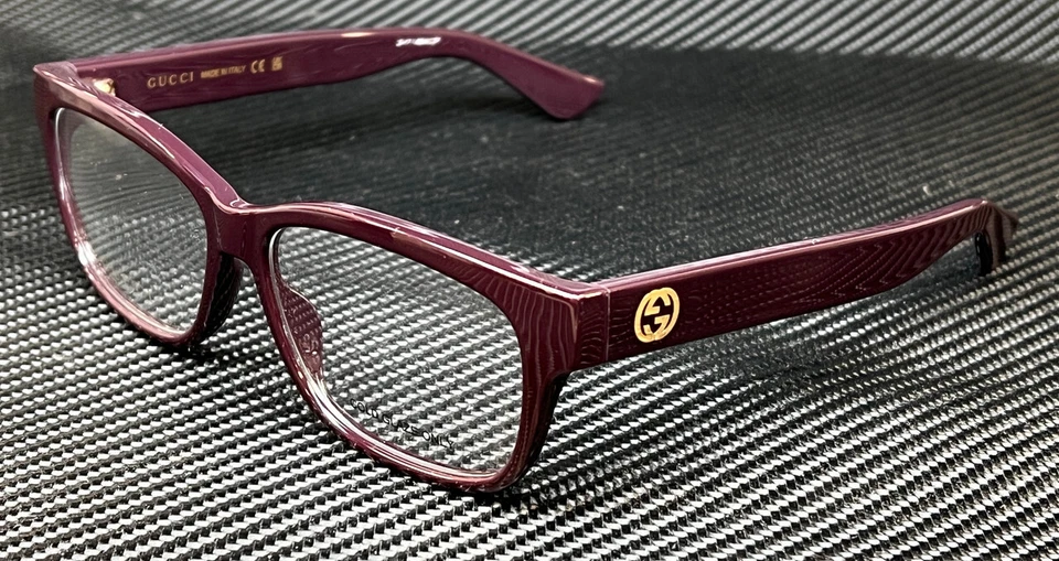 GUCCI GG1341O-004-55 Eyeglasses Size 55mm 14mm 140mm burgundy Women