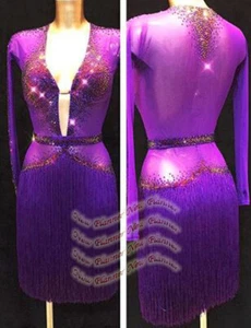 L2010 Cocktail Party Latin/ Rhythm Salsa Competition dance dress uk 12 US 10 - Picture 1 of 1