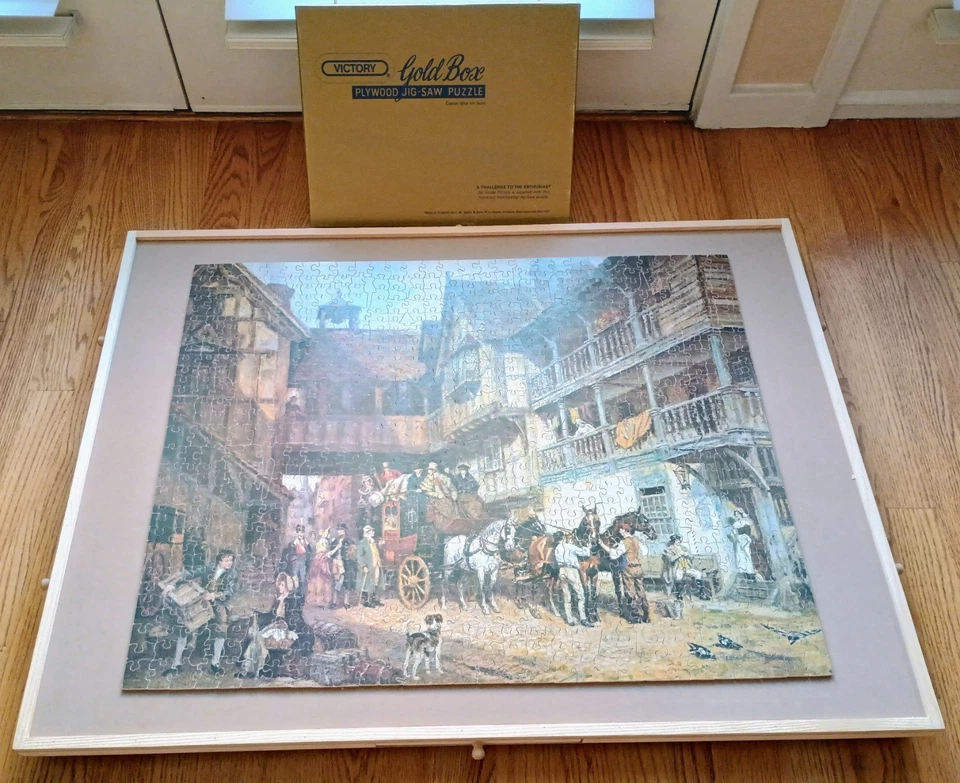 Rompecabezas de madera Victory Gold Box COMPLETO de 1000 piezas "The London to Glasgow Coach" en muy buena condición Foto 1 de 4