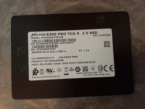 Micron 5300 Pro SATA SSD 3.84TB datacenter - Photo 1/2