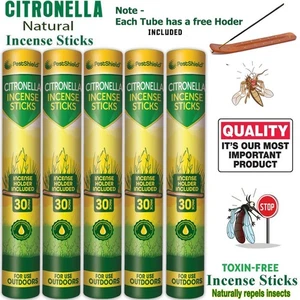 Citronella INCENSE STICKS Outdoor Garden Anti Fly Mosquito Insect Repellent - Picture 1 of 5