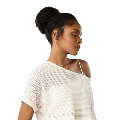 Peça de peruca de cabelo sintético Sensationnel Lulu Bun Updo - Kinky Bun unidade 1 - Imagem 1 de 4