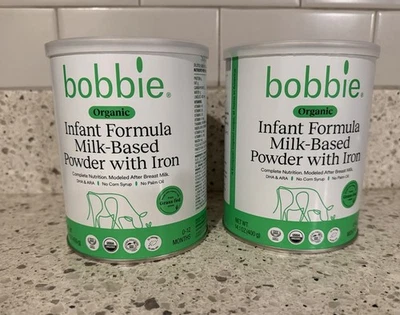 Bobbie Organic Infant Formula Milk Based Powder w Iron 14.1 oz  2-pk EXP 8/26 - Image 1 of 3