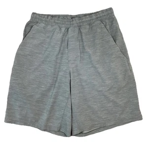 Lululemon pantaloncino uomo M grigio asciugatura rapida zip tasca atletica corsa palestra leggero - Foto 1 di 9
