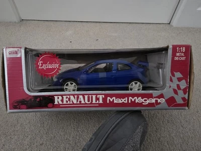 Renault Maxi Megane 1:18 Scale Model Anson Blue Road Version Dealer Race Rally - Image 1 of 2