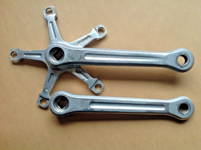 Brazos de manivela Campagnolo Record vintage 144 BCD 1975 plata 170 mm doble Strada Foto 1 de 4