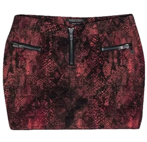 Maison Scotch Soda La Femme Selon Marie Skirt M 2 Red Snake Rendez Vous Quilted - Picture 1 of 9