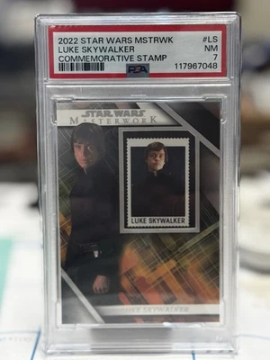 2022 Topps Star Wars Masterwork LUKE SKYWALKER Commemorative Stamp Card PSA 7! - Image 1 of 2