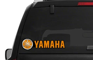 Yamaha Logo with Tuning Fork Custom Colors Die Cut Vinyl Decal 4x4 Off Road SxS - Picture 1 of 8