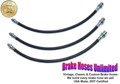 BRAKE HOSE SET Plymouth Barracuda 1965 1966 - 6 Cylinder, with 9" Drums - Imagem 1 de 2