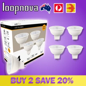 Luce Bella 6W 500lm MR16 GU5.3 Warm White WW 36° 60° LED Globe Downlight 4 Pack - Picture 1 of 5