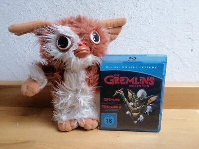 SET Die Gremlins Kuscheltier Gismo Vintage + Blu-Ray Filme sehr gut - Bild 1 von 4