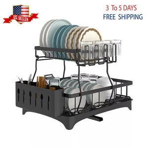 Dish Drying Rack Home and Kitchen 2 Tier Dish rack - Picture 1 of 6