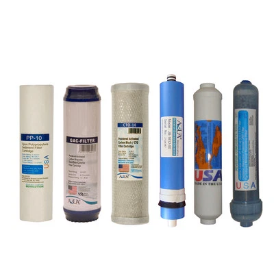 Full 6 stage Reverse Osmosis Replacement Filter set with 50/75/150 GPD membrane - Image 1 of 4