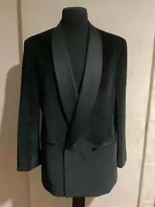 RICK PALLACK TUXEDO FORMAL DINNER JACKET/ 40 REG /BLACK VELVET / DOUBLE BREASTED - Picture 1 of 1